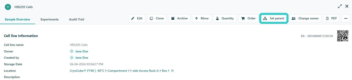 Guide to Setting Parent for HEK293 Cells Sample - Step 3.png