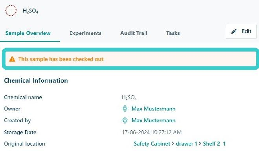 Guide to Checking Out and Archiving Samples in eLabJournal - Step 8.png