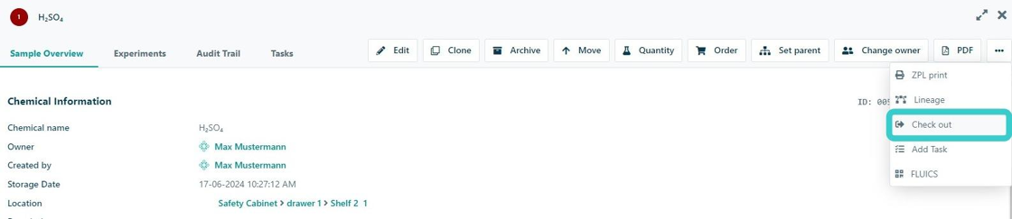 Guide to Checking Out and Archiving Samples in eLabJournal - Step 3.png