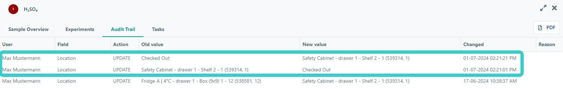 Guide to Checking Out and Archiving Samples in eLabJournal - Step 15.png