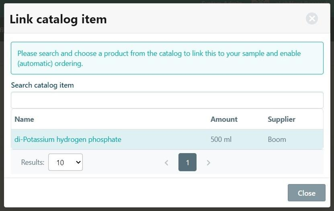 Linking Sample to Product Catalog in eLabJournal - Step 6.png