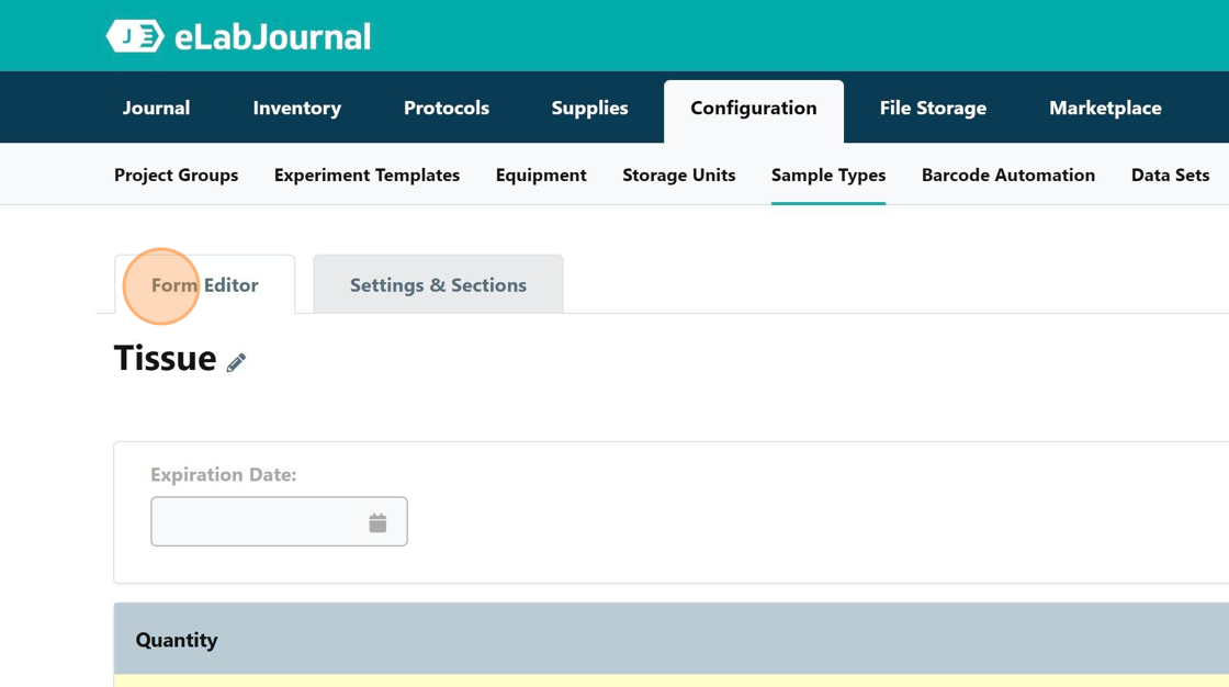 Add Sample Type in ELabJournal Configuration. - Step 18.png