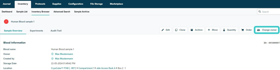 Change Owner of Sample in Inventory System - Step 2 (1).png