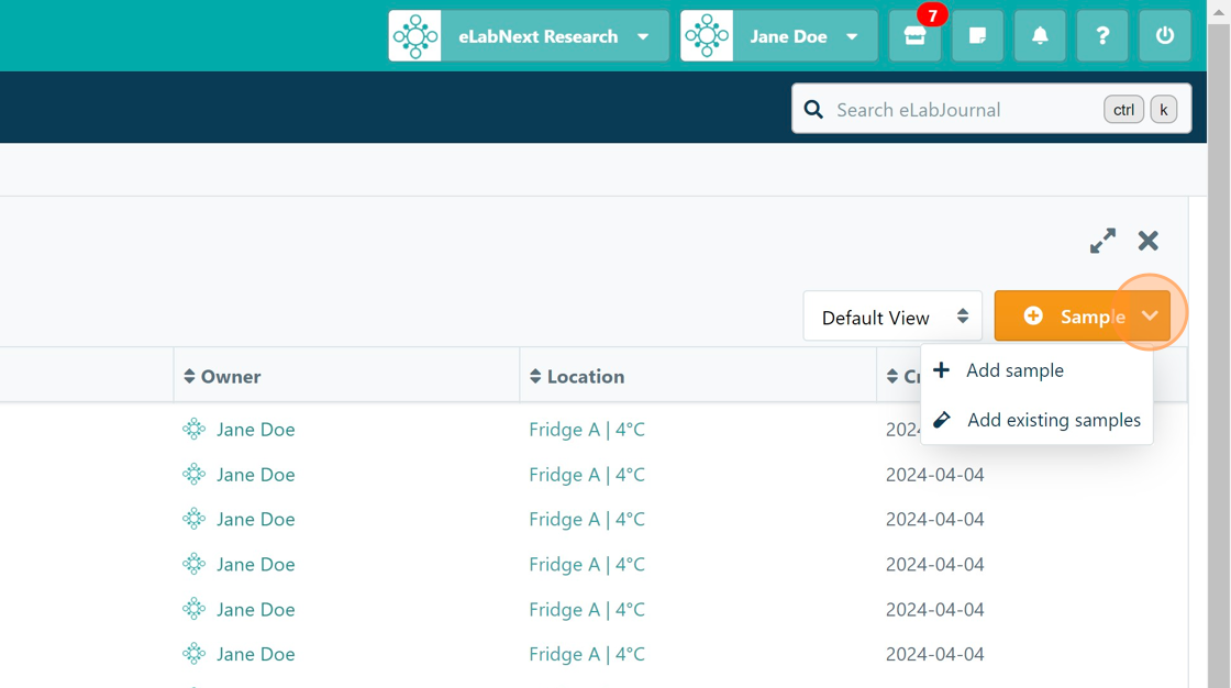 Manage Samples in ElabJournal Inventory System - Step 2.png