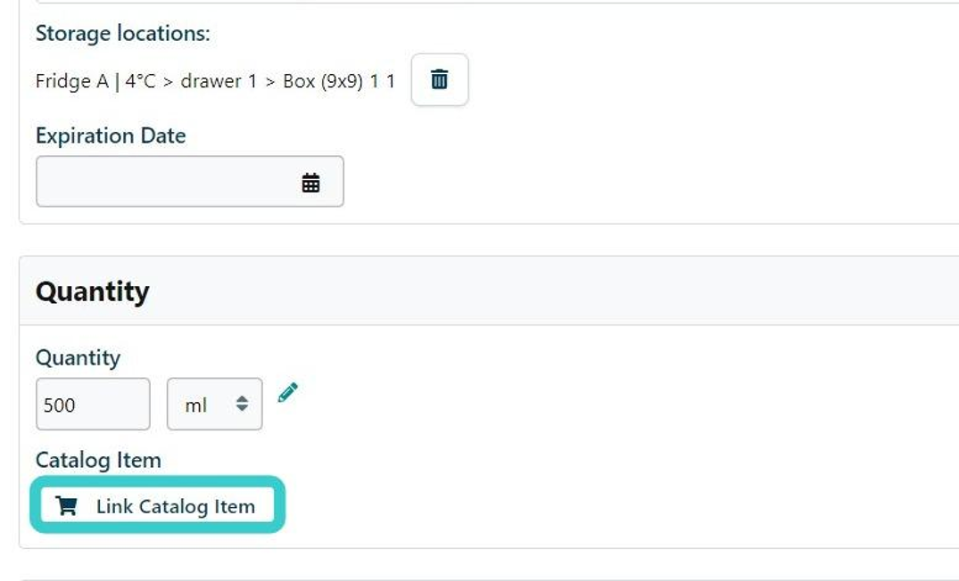 Linking Sample to Product Catalog in eLabJournal - Step 5.png