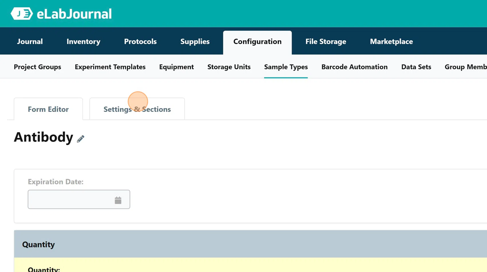 Set up auto-numbering for antibody samples in ELab - Step 3.webp