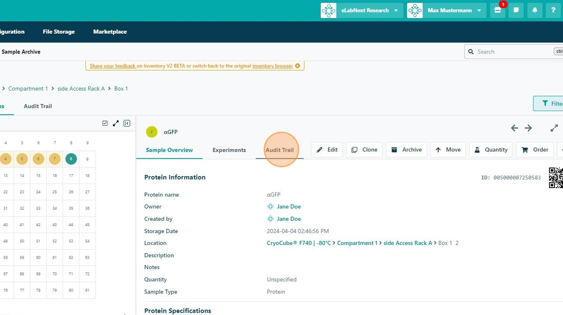Accessing and Reviewing Sample Information in Audit Trail - Step 2 (1).png