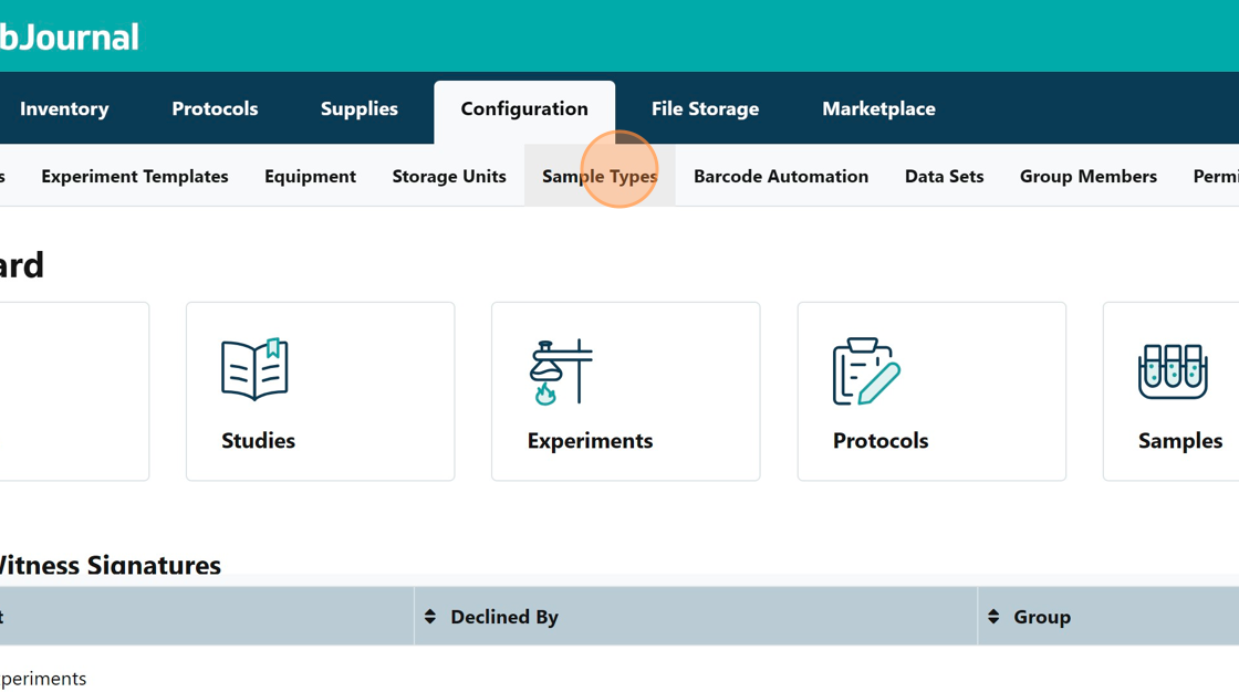 Add Sample Type in ELabJournal Configuration. - Step 3.png