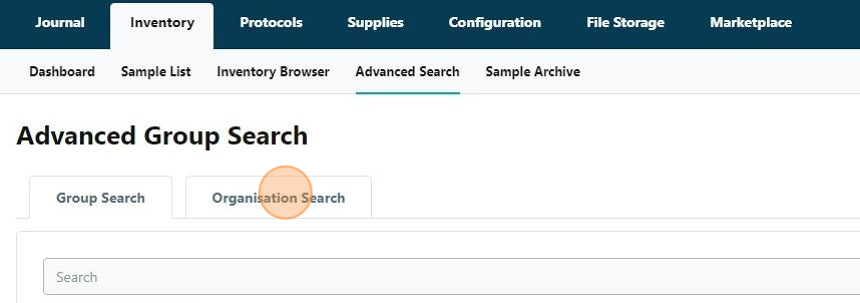 Accessing and Navigating Organization Sample Search Tab - Step 2.png