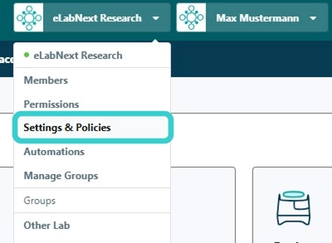 Delete a Group in eLabJournal - Step 0.png